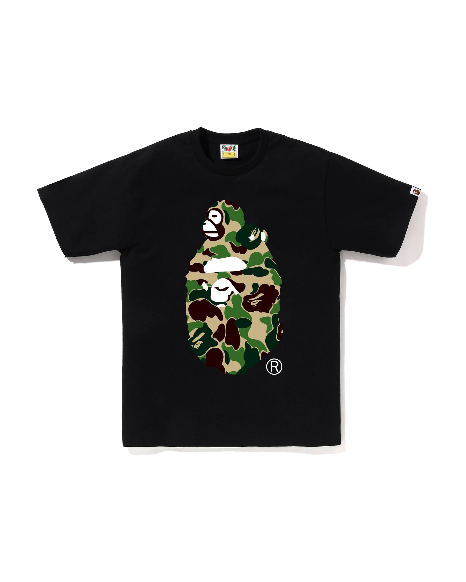 A Bathing Ape ABC Camo Milo on Big Ape Tee – BAPE Graphic T-Shirt